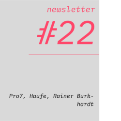 netzwirtschaft newsletter #22 Pro7, Haufe, Rainer Burkhardt